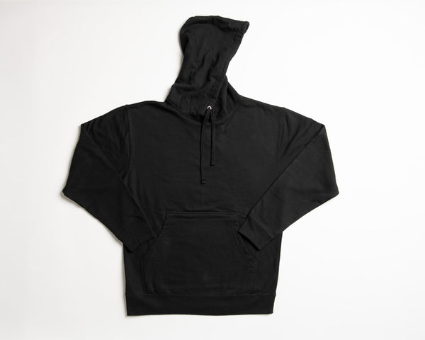black equipter logo hoodie front